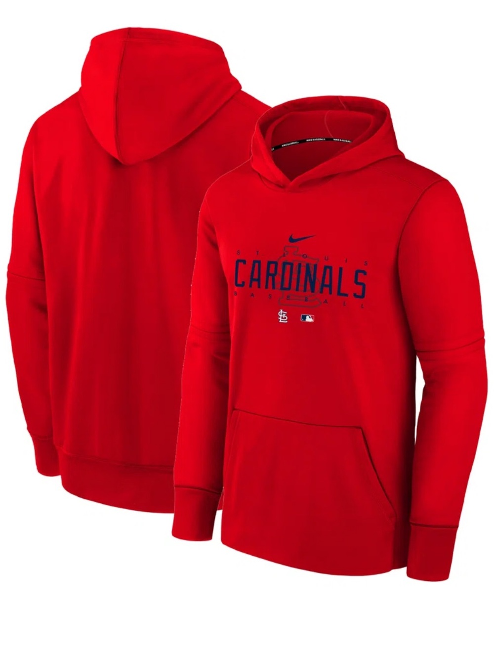 Youth St. Louis Cardinals Nike Red Pregame Performance Pullover Hoodie Small